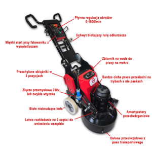 Planetarna szlifierka do polerowania i szlifowania betonu Diamtol G20