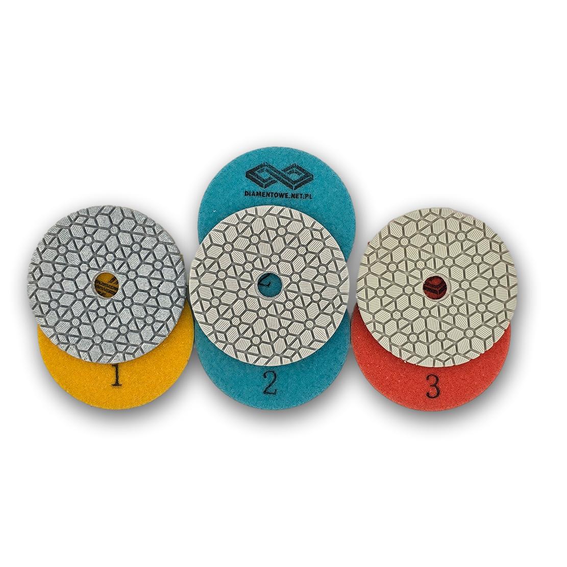 Pady do polerowania betonu ma mokro 3 sztuki