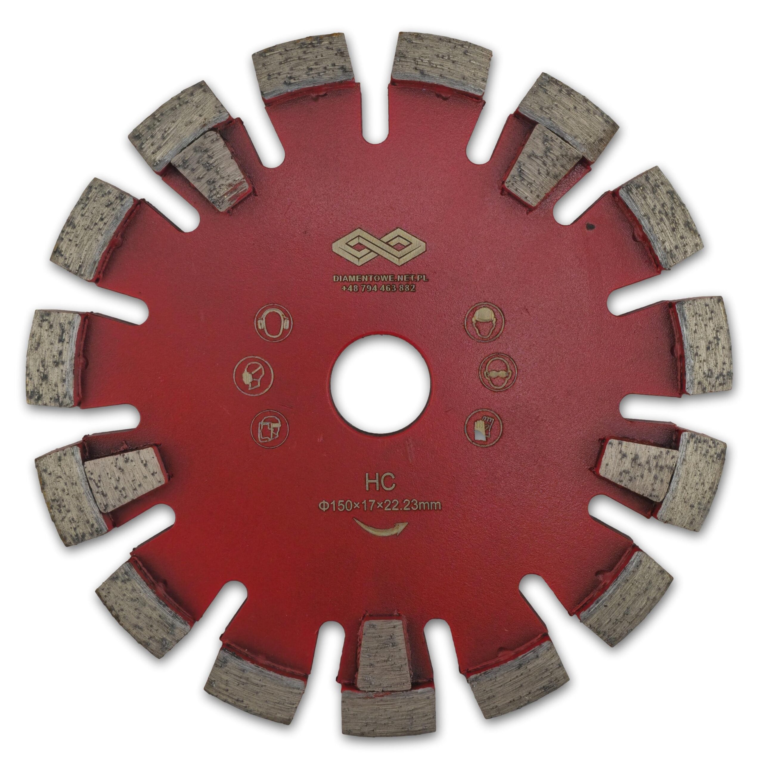 Frez diamentowy 150mm do wycinania rowków 17mm w betonie