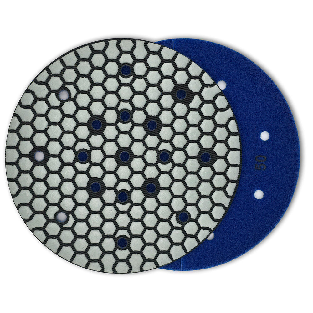 Pad z dziurami do szlifowania mikrocementu Hexa na rzep 125-230mm